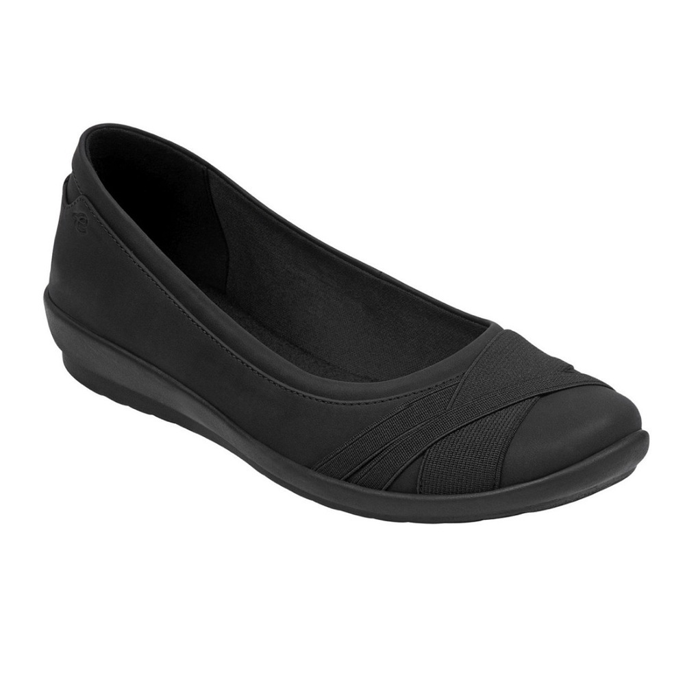 Easy Spirit Women's Acasia Slip-on Flats- Black- Size 6.5